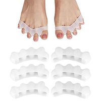 RMISODO 4 Pairs Toe Separator Toe Straightener Silicone Gel Toe Spacer Toe Straighten Stretcher for Relaxing Toe Bunion Relief Hammer Toe