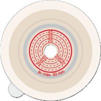For Life GMBH Stomocur Clic Two-piece Cut-to-fit Flat Base plate Combo Flange with 45mm Locking Ring 15mm to 45mm Stoma Opening, 110mm x 110mm, Hydrocolloid Skin Protection, Tapered Edge (Box of 5 Each)