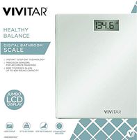 Vivitar Digital Bathroom Scale, Clear, PS-V134-W, 3.93 Pound