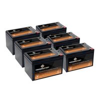 12V 14AH SLA Battery Replaces fp12120 wp10-12 00801-1460 tr12-12 - 6PK