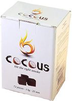 Cocous Natural Coconut Charcoal Incense Hookah Shisha Narguile Coal Coconut Shell Briquette Coals 1KG-72 Pieces 25mm Cubes