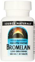 Source Naturals Bromelain 500 Mg 2000 Gdu/g, 30 Tablets (Pack of 2)