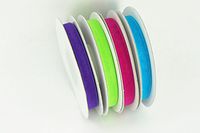 CHRISTMAS Set of 4 Rolls Organza Plain 1/4" Ribbon 25 yds each (100 Yds Total) Choose Color Combination (Fuchsia,Turquoise,Apple,Purple)