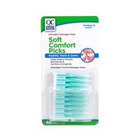Quality Choice Soft Comfort Picks Teeth & Gums with case 40 Count Each (7)
