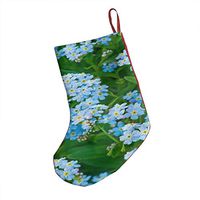 Christmas Decorations Stockings 18" Blue Tropical Flower Customized Big Xmas Socks for Home Decor