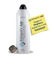 Premium Oxygen Can - Vitality Air - 95% Pure Premium Oxygen -10 Lts per Can, 200 Breath, 1 Second Each (6)