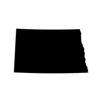 North Dakota Peace Garden State Sioux Pride Decal Sticker - Black 5" Vinyl Decal for Cars, Macbooks, and Other Laptops