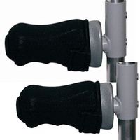 Premium Gel Forearm Crutch Zipper Covers (Pair) - Softens The Pain of Crutches
