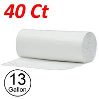 Wideskall 13 Gallong Kitchen Garbage Trash Bag Transparent - Pack of 40