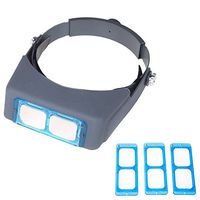 SKYZONAL Double Lens Head-Mounted Headband Reading Magnifier Loupe Head Wearing 4 Magnifications
