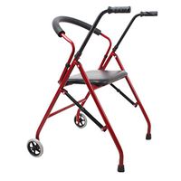 Rollator Walker - Aluminium Folding 2 Wheel Medical Rolling Walker with Seat and Backrest - Mobility Aid for Adult, Senior, Elderly Handicapped