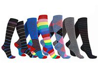 6 Pairs Women/'s Graduated Compression Trouser Socks-B 8-15mmHg, W: 6-10