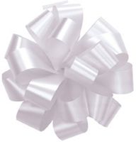 Pom Pom - Pull String Bows 5 Inch White Pkg/10