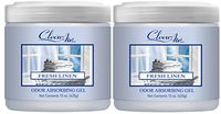 Clear Air Odor Absorber Gel - Air Freshener and Odor Eliminator - Absorbs Odors in Bathrooms, Cars and RVs - Made with Natural Essential Oils - 2 Pack (2 x 15 OZ) (Fresh Linen)