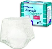 Attends® Absorbent Underwear Pull On Disposable Heavy Absorbency White X-Large 58-68 Inch Waist/Hip PK/14