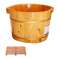 Thicken Wooden Tub,Foot Spa Wooden Tub,Wooden Foot Bath Barrel,Solid Wood Foot Soaking Barrel Bucket,Foot Soak Barrel,Foot Tub for Soaking Feet (Color : C)