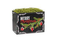 Christmas Basket Boxes - Small Chalkboard Wishes Basket Boxes 6-3/4x4x5" - (5 Packs; 6 Boxes Per Pack) - Wraps-CWS