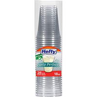 Hefty Deluxe Clear Plastic Cups - 18 Ounce, 28 Count