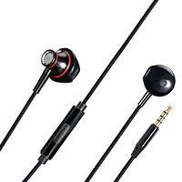 iNcool Wired Earphones Premium Quality Metal Housing Headphones With Mic 3.5 MM Premium Earbuds for Smart Phones, ios, Android, Tablet and Other Compatible Devices (BLACK)