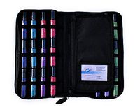 24-Bottle Essential Oil Roll-Ons Carrying Case - Navy Blue