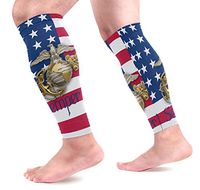 poeticcity USMC US Marines 1 Pair Calf Sleeves Cooling Leg Support Pain Recovery