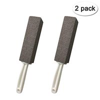 2 Pack Pumice Cleaning Stone with Handle, Toilet Bowl Cleaner Stains and Hard Water Ring Remover Rust Grill Griddle Cleaner For Kitchen/Bath/Pool/Household Cleaning