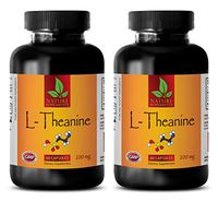 Stress Relief Vitamins Natural - L-THEANINE 200MG - Dietary Supplement - Energy Booster Pills - 2 Bottles (120 Capsules)