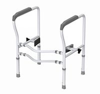 SHOP YJXA Toilets Frame/Free Punch/Elderly/Maternity/Disabled Bathroom Safety handrail Height Adjustable Width Bathtub Rails (Color : Gray)