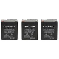 Universal Power Group 12V 5Ah Sealed Lead Acid (SLA) Battery - T1 Terminals - for ZB-12-4.5 - 3 Pack