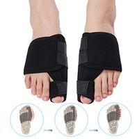 PXQ Bunion Corrector Unisex Bunion Splints and Big Toe Straighteners with Adjustable Hook for Night Time Bunion Correction Treat and Prevent Hallux Valgus,Black,OneSize