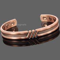 Magnetic Bracelet by"Holistic Magnets" | Unisex Adjustable Copper Magnetic Bracelet for Arthritis Pain Relief Carpal Tunnel Tennis Elbow Joint Wrist-SIG (M: Wrist Size 6"-7.5"/16-19.5cm)