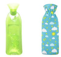 Safe PVC Hot Water Bottle with Cover Keep Warm for Adult Or Child 1.0 Litre(Green)