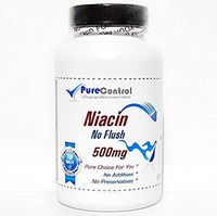 No Flush Niacin 500mg // 200 Capsules // Pure // by PureControl Supplements