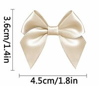 Pre-Tied Satin Gift Bows Beige (Pack of 50)