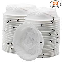 ATDAWN 50 Pack Emesis Bag, Disposable Vomit Bags, Aircraft & Car Sickness Bag, Nausea Bags for Travel Motion Sickness (White)