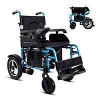 LI yuan Collapsible Electric Wheelchair, Lightweight Aluminum Alloy Scooter, 20AH Lithium Battery for Transport on The Go, Safe and Easy to Drive for The Elderly/Disabled