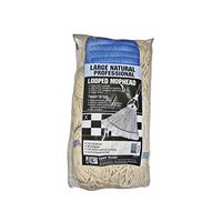Lanier Looped Mop Head Cotton Cotton / Synthetic Blend Yarn Large Natural Color Bagged