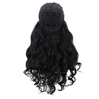 Putars Lace Front Wigs 26'' Long Wavy Synthetic Wigs for Women Women's Fashion Front lace Wig Short Wave Black Natural Looking Cury Wigs Wigs(Black Color)
