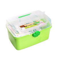 [Green] Creative Large Portable First Aid Kit Travel Medical Box, 11.8"x7.3"