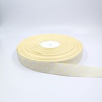 20Yard A Lot Printed Polka Dots Satin Ribbon Wedding Party Decorative DIY Ribbons (Milk White)