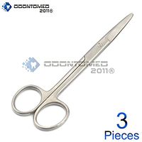 OdontoMed2011 3 PCS Mayo Scissors Straight 5.5" Blunt/Blunt Stainless Steel Instruments ODM