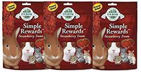 Oxbow Simple Rewards Treats Rabbit Guinea Pig Chinchilla Strawberry .5 oz 3 Pack