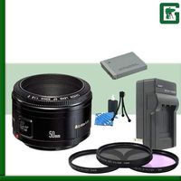 Canon 50mm f/1.8 Lens Green's Camera Package 2