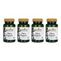 Swanson Okra Pepsin 90 Caps 4 Pack