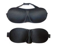 Sleeping Mask 3D Eye Mask for Travel or Relaxation, 2 Pack (Black)