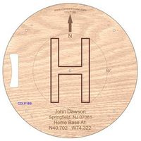Comfort House Drone Landing Pad - Personalized Drone Landing Pad Custom Engraved with Your Message - # P2475 Standard Wood Version