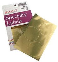Maco OS721 Gold Notarial Seals, Self-Adhesive, 2-1/4" Diameter, 32 Per Box - 12 BOXES (384 LABELS)
