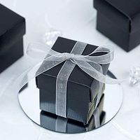 Efavormart 100 Boxes Black 2 pcs Favor Boxes for Candy Treat Gift Wrap Box Party Favor Boxes for Bridal Shower Wedding Party