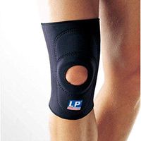 LP Open Front Knee Support with Extra Knee Pad Protection (Unisex; Black), Large