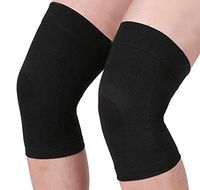 Knee Compression Sleeves, Lightweight, 20-30mmHg Strong Support, 1 Pair Unisex, KEKING Best Knee Support Braces for Meniscus Tear, Arthritis, Joint Pain Relief, Injury Recovery, Athletics, Black L